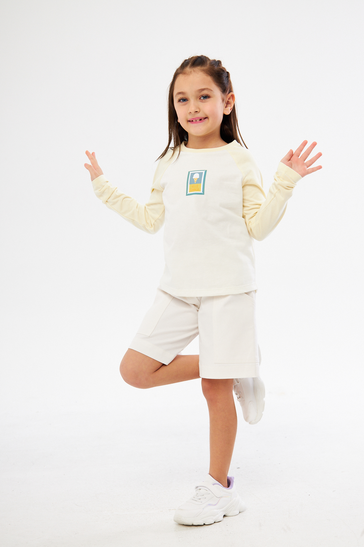 Uzun Kollu Baskılı Reglan Kol T-shirt