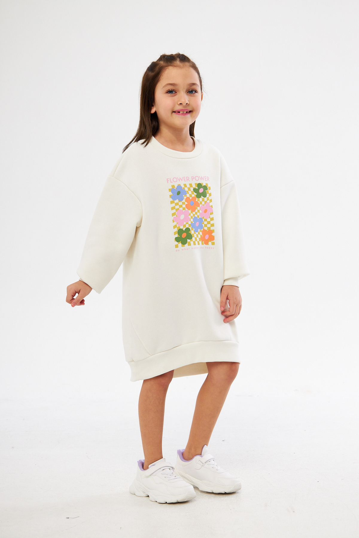 Baskılı Sweatshirt Elbise