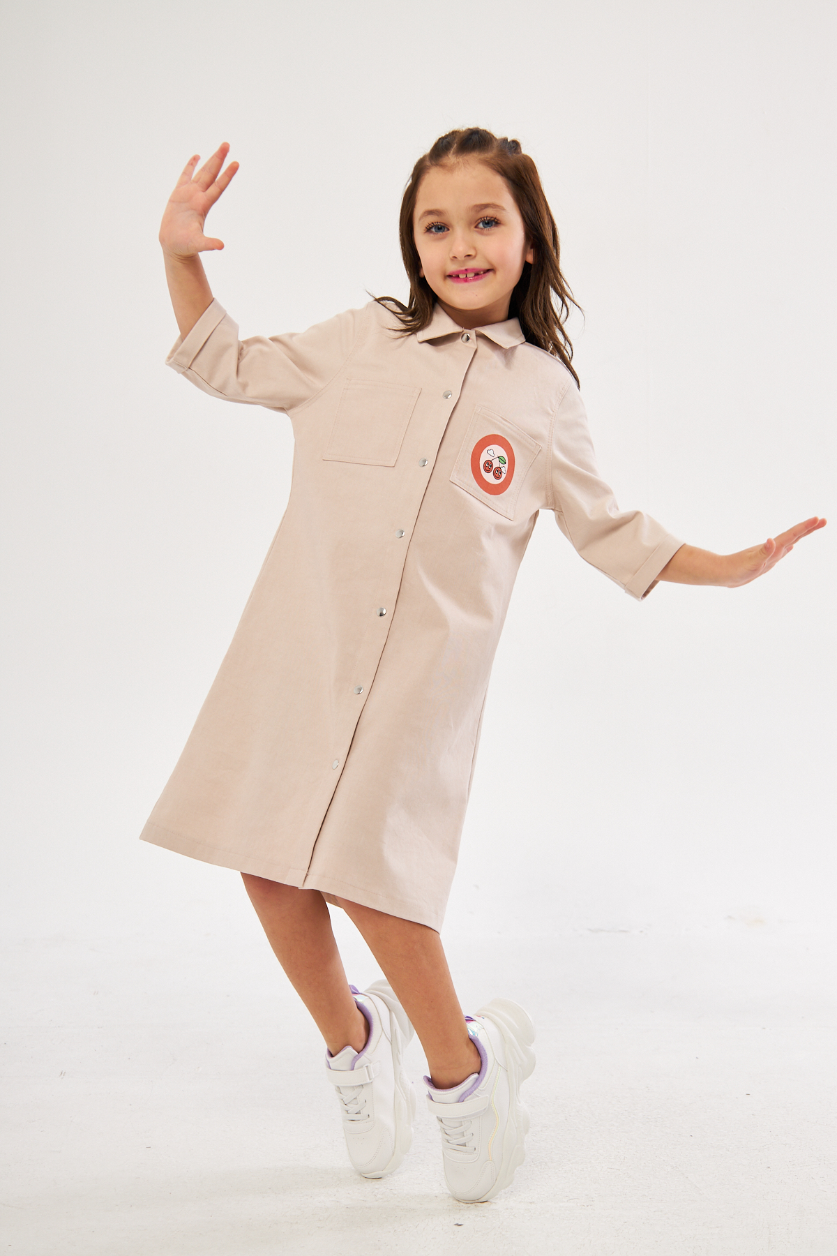 Çıt Çıtlı Gabardin Elbise