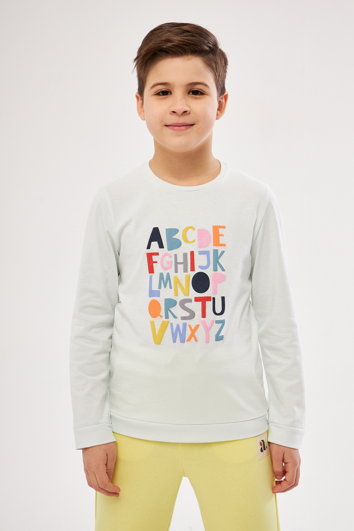 Baskılı Uzun Kollu Erkek Çocuk T-shirt