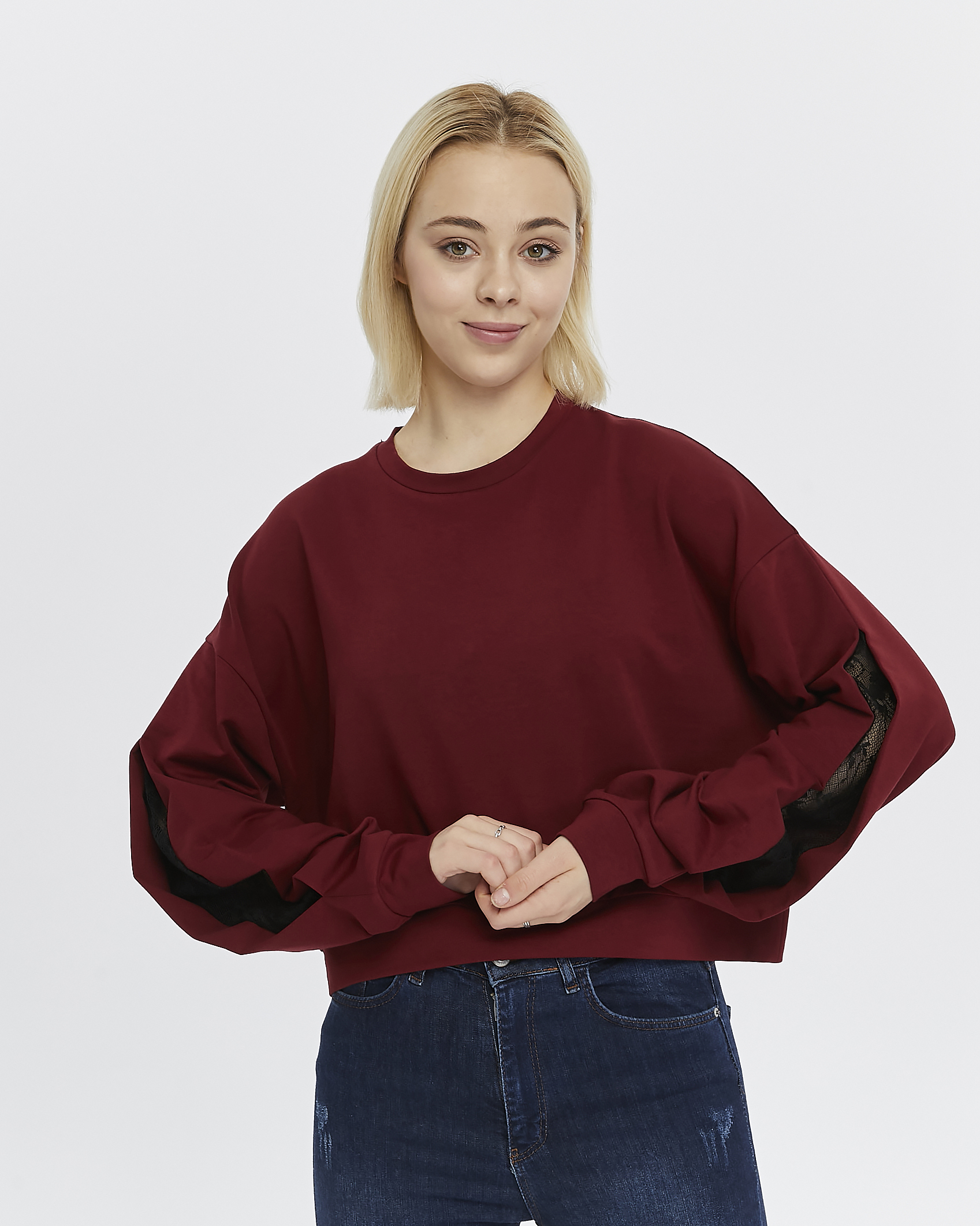 Dantel Detaylı Sweatshirt